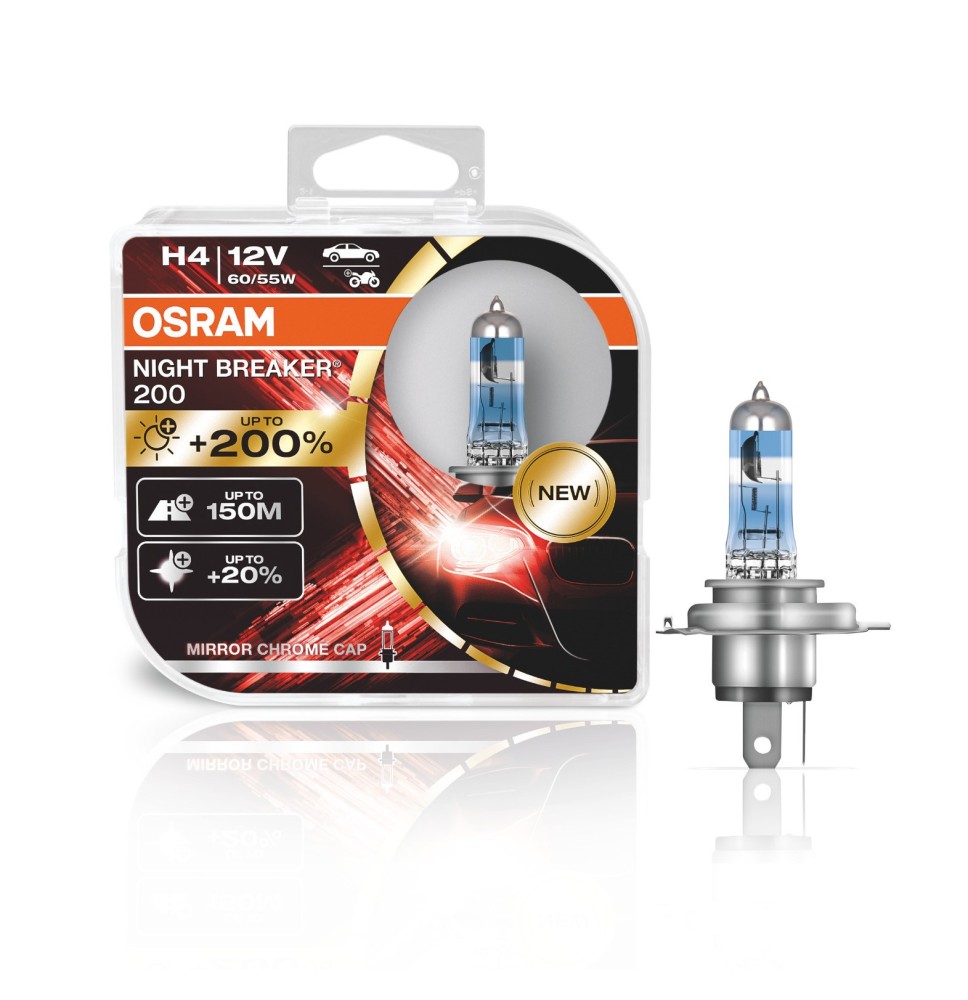 Lemputės Osram night breaker H4 +200% | Naujiena