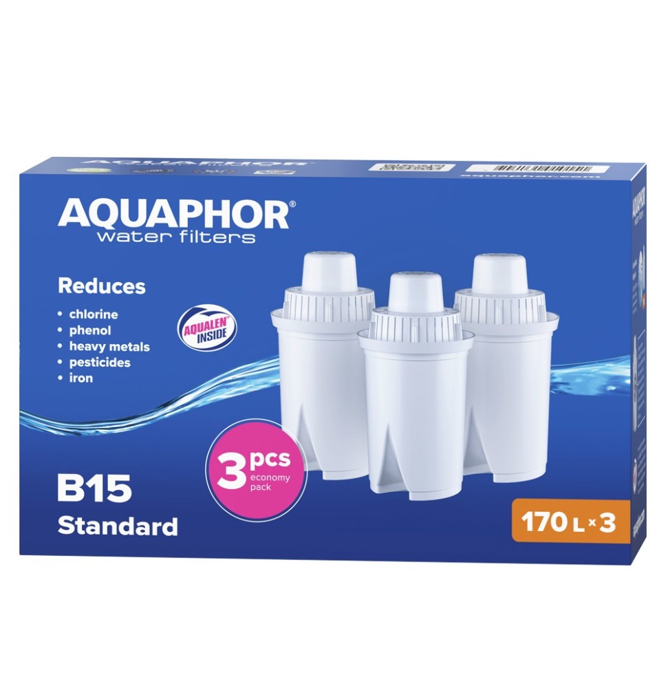 Pakaitinė vandens filtro kasetė Aquaphor B15, 3 vnt.