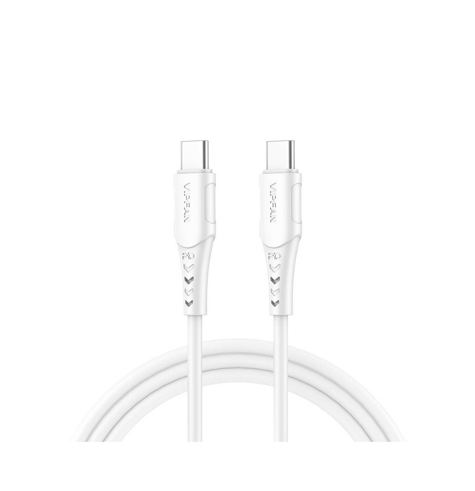 USB-C to USB-C cable Vipfan P05, 60W, PD, 2m (white)