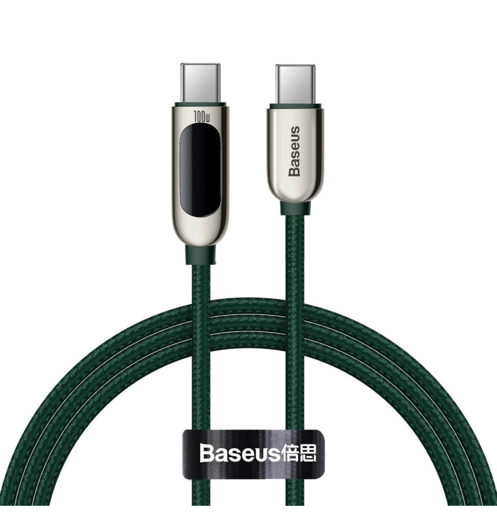 Baseus Display Cable USB-C to USB-C 100W 1m (green)