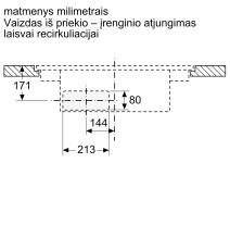 Indukcinė kaitlentė su integruota ventiliacijos sistema Neff T58PL6EX2