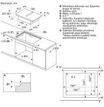 Indukcinė kaitlentė su integruota ventiliacijos sistema Neff T58PL6EX2