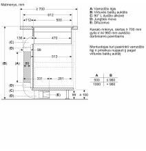 Indukcinė kaitlentė su integruota ventiliacijos sistema Neff T58PL6EX2