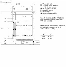 Indukcinė kaitlentė su integruota ventiliacijos sistema Neff T58PL6EX2