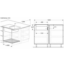 Indukcinė kaitlentė su integruota ventiliacijos sistema Neff T58PL6EX2