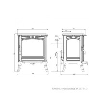 Ketaus krosnelė KAWMET HESTIA S17 ECO 4,6 kW