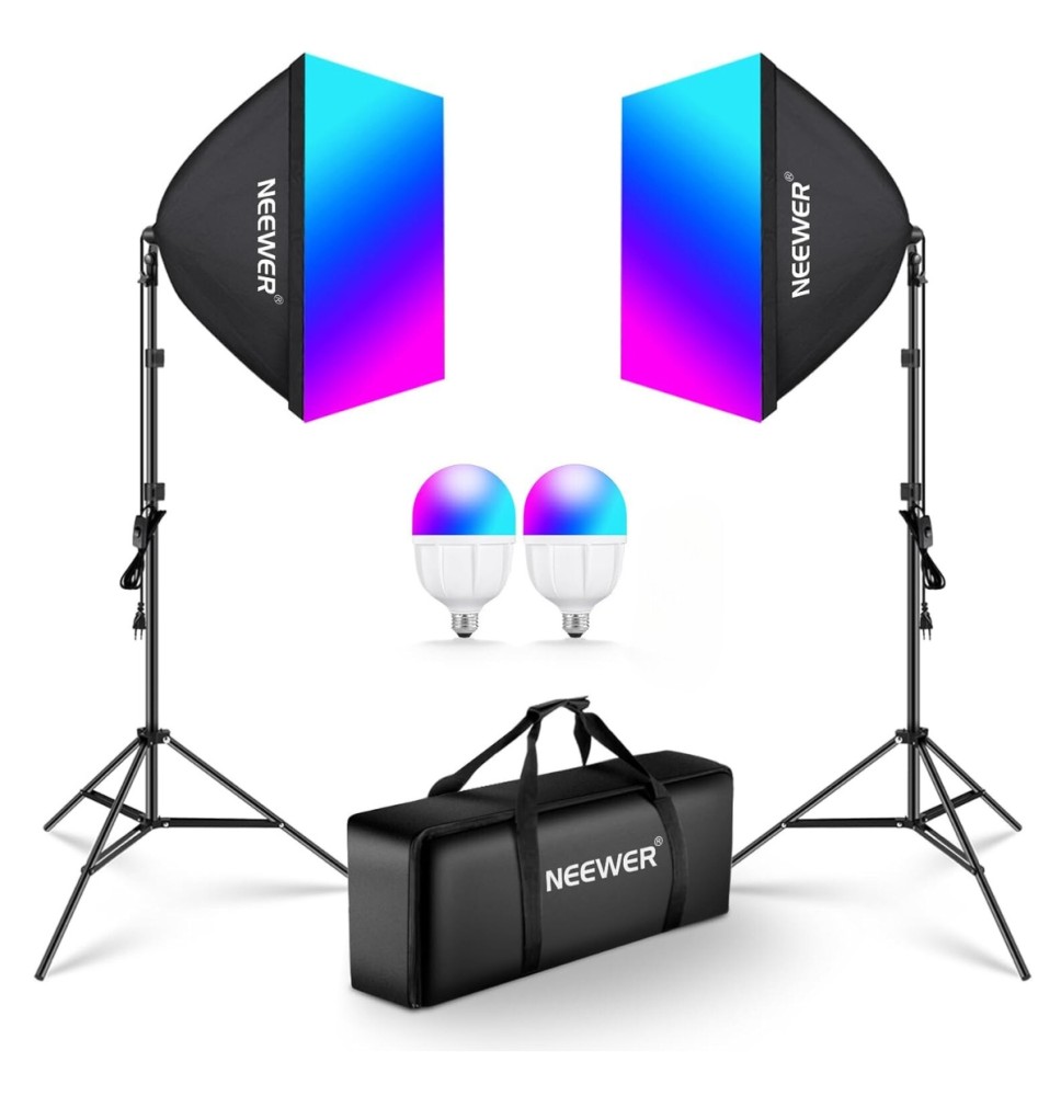 NEEWER 24" RGB Softbox Lighting Kit with App Control 10102909