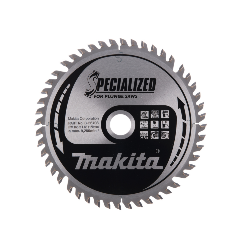 Pjovimo diskas MAKITA 48T 165x20x1,85mm