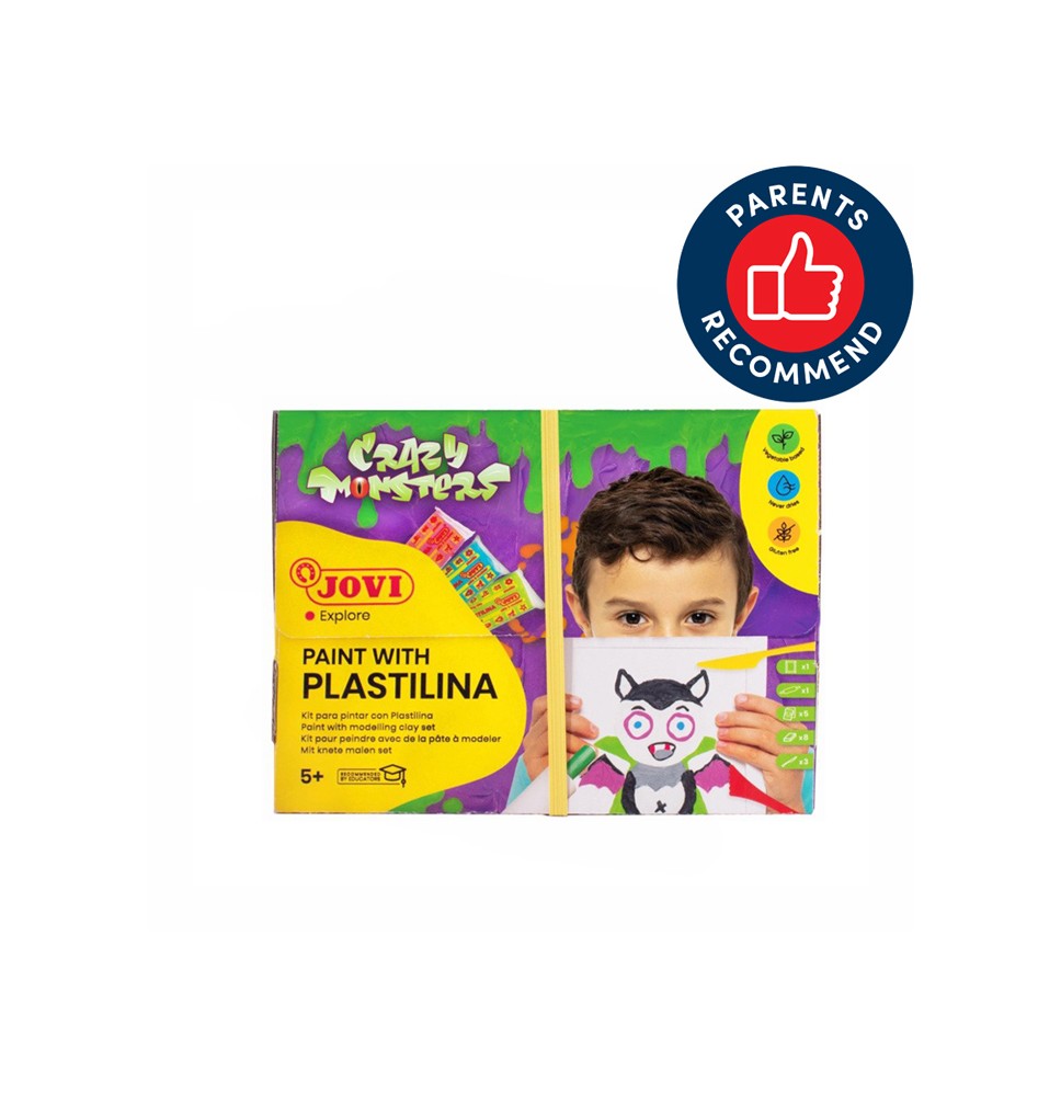 Spalvinimo plastilinu rinkinys JOVI CRAZY MONSTER, su priedais