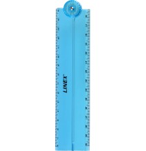 Liniuotė LINEX Folden 15/30 cm, mėlyna