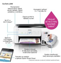 Epson EcoTank L3266 Spausdintuvas rašalinis spalvotas MFP A4 33 ppm USB Wi-Fi