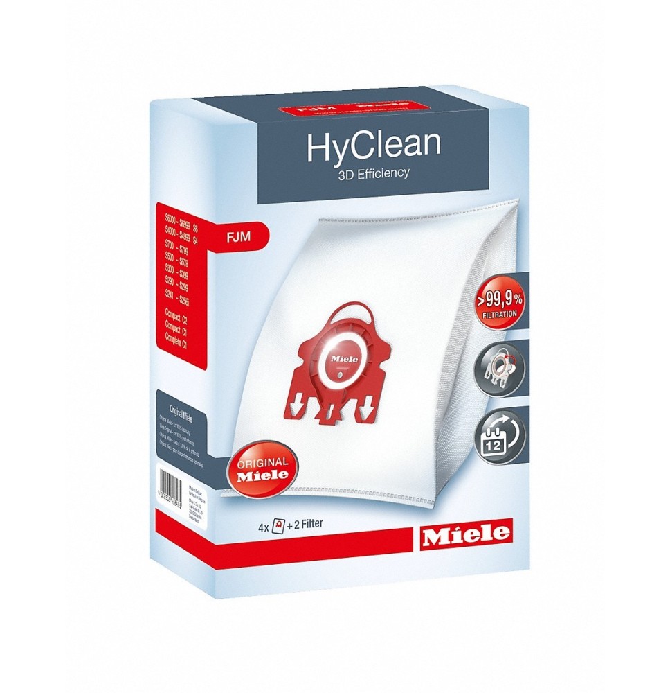 Dulkių maišeliai MIELE FJM HyClean 3D 09917710/12281690/12421140