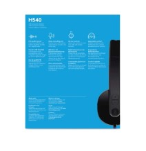 Logitech H540 Laidinės ausinės, USB-A, Juoda