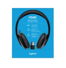 Logitech H540 Laidinės ausinės, USB-A, Juoda