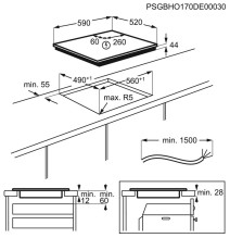 Įmontuojama indukcinė kaitlentė Electrolux LIV63431BW