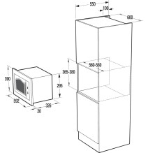 Įmontuojama mikrobangų krosnelė Gorenje BM235CLI