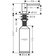 Muilo dozatorius Hansgrohe A41 40438000