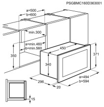 Įmontuojama mikrobangė AEG MBB1756SEB