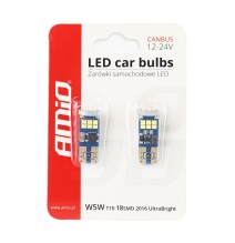 LED lemputė w5w T10 CANBUS 18SMD Balta spalva