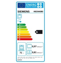 Įmontuojama orkaitė Siemens HB234A0B0