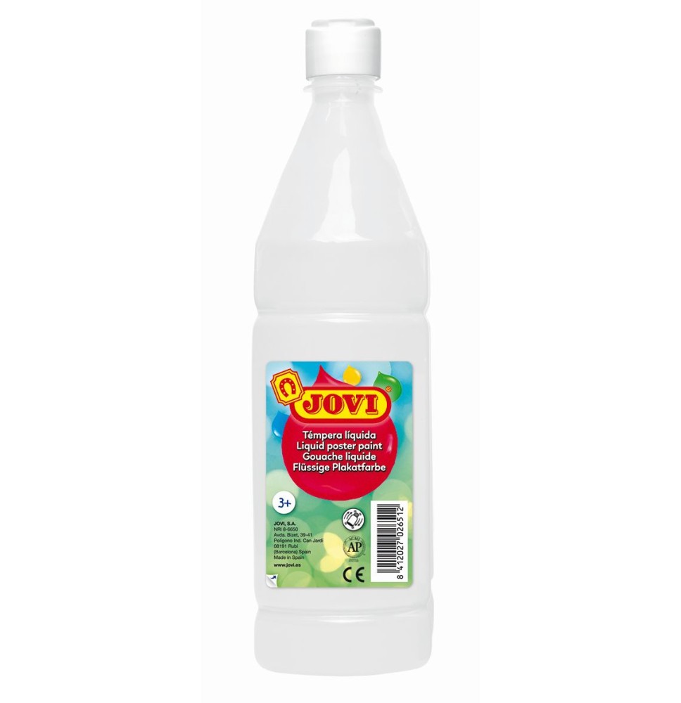 Skystas guašas buteliuke JOVI 1000 ml, balta sp.