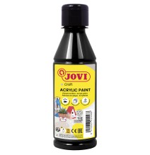 Akriliniai dažai JOVI, 250ml, juodos sp.