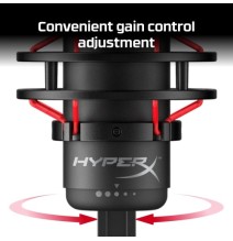 HyperX QuadCast Mikrofonas USB Mini-B, 3.5mm jack, Red Lighting, Juoda