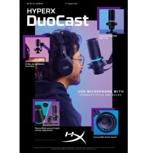 HyperX DuoCast Mikrofonas USB-C, 3.5mm jack, RGB Lighting, Juoda