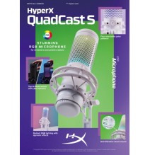 HyperX QuadCast S Mikrofonas USB-C, 3.5mm jack, RGB Lighting, Juoda