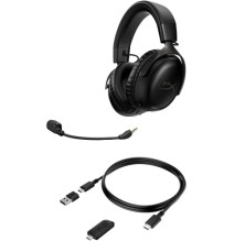 HyperX Cloud III Belaidės žaidimų ausinės, Juoda