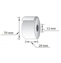 Terminė kasos juosta, 28 mm x 25 m/12 mm, 10 vnt/pak