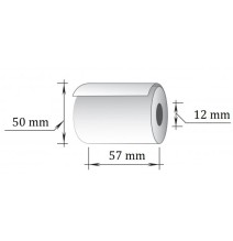 Terminė kasos juosta, 57 mm x 30 m/12 mm, 10 vnt/pak