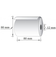 Terminė kasos juosta, 80 mm x 80 m/12 mm, 10 vnt/pak