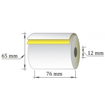 Dvisluoksnė kasos juosta, 76 mm x 20 m/12mm, savikopijuojanti (Off+SC), 10 vnt/pak