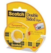 Dvipusė lipni juostelė SCOTCH, 12,7 mm x 6,3 m, su dėkliuku