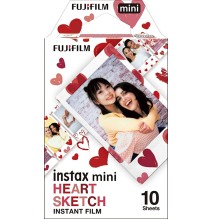 Fujifilm fotoplokštelės Instax Mini 1x10 Heart Sketch