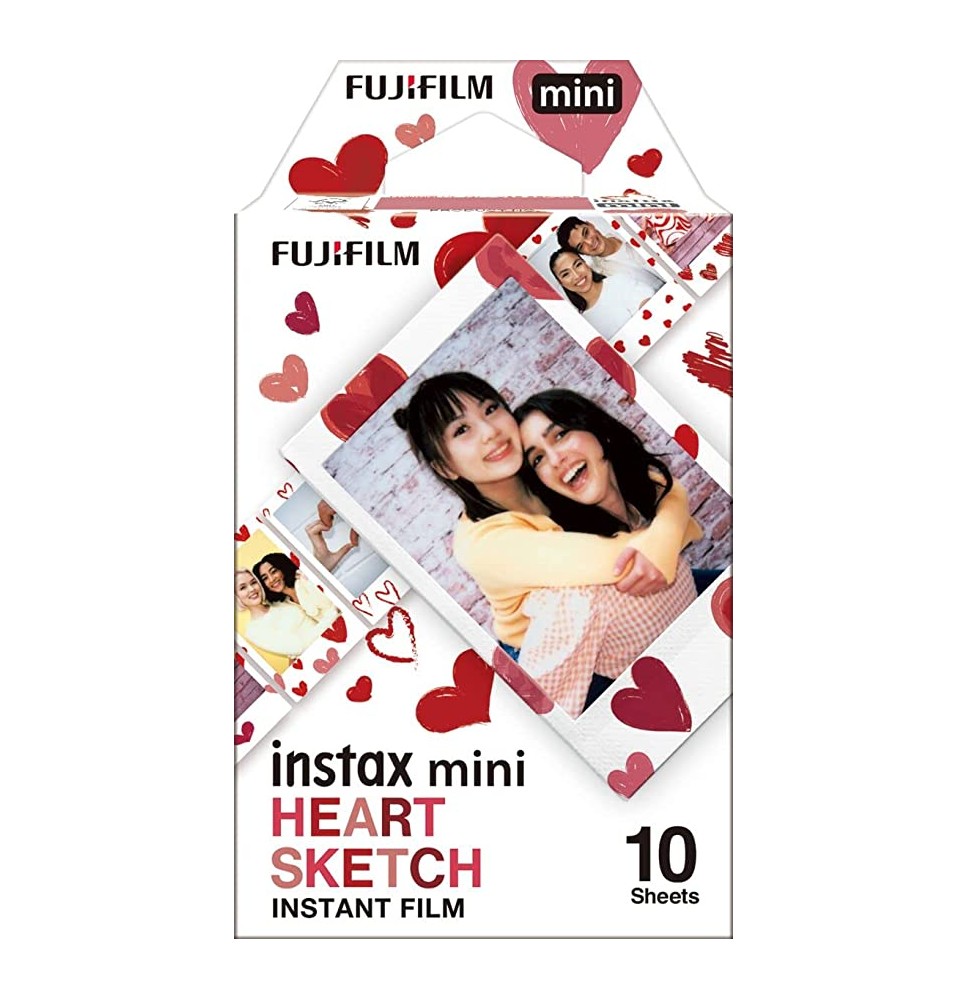 Fujifilm fotoplokštelės Instax Mini 1x10 Heart Sketch