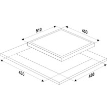 Įmontuota dujinė kaitlentė MPM MPM-45-GMH-16