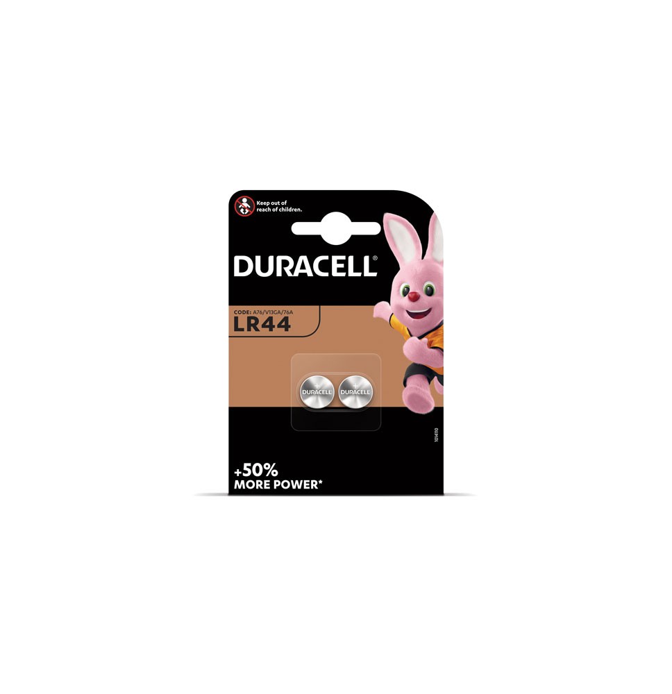 Baterijos DURACELL LR44, 2vnt