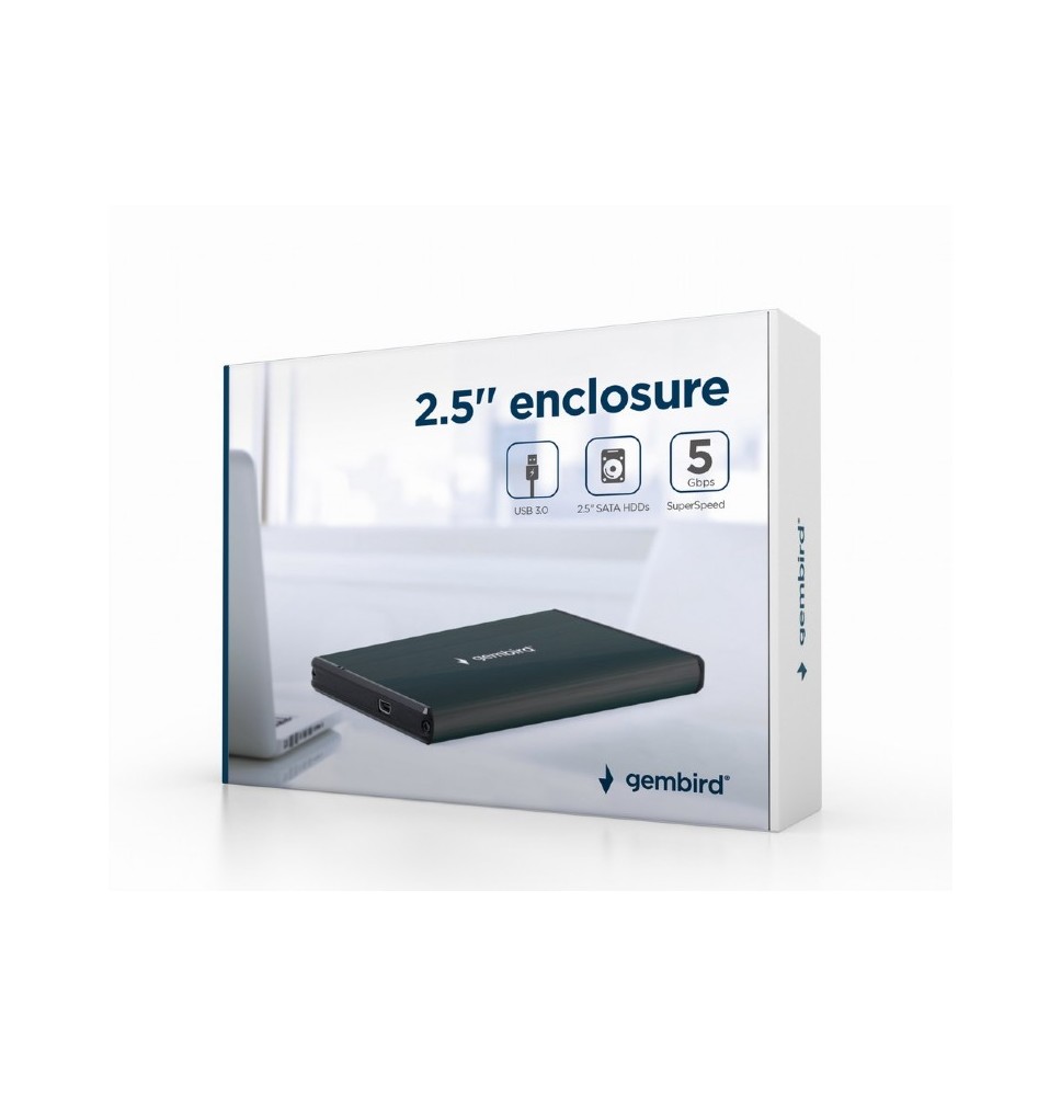 Gembird | Storage enclosure | EE2-U3S-3 | Hard drive | 2.5" | SATA 6Gb/s | USB 3.0