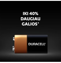 Baterijos DURACELL 9V, LR61, 1vnt