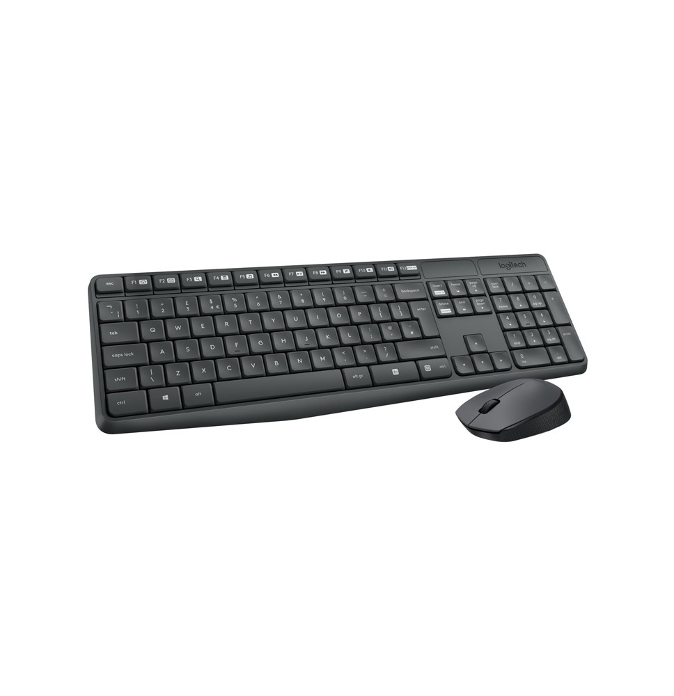 Rinkinys, belaidė klaviatūra ir pelė LOGITECH MK235, ENG, juoda sp.