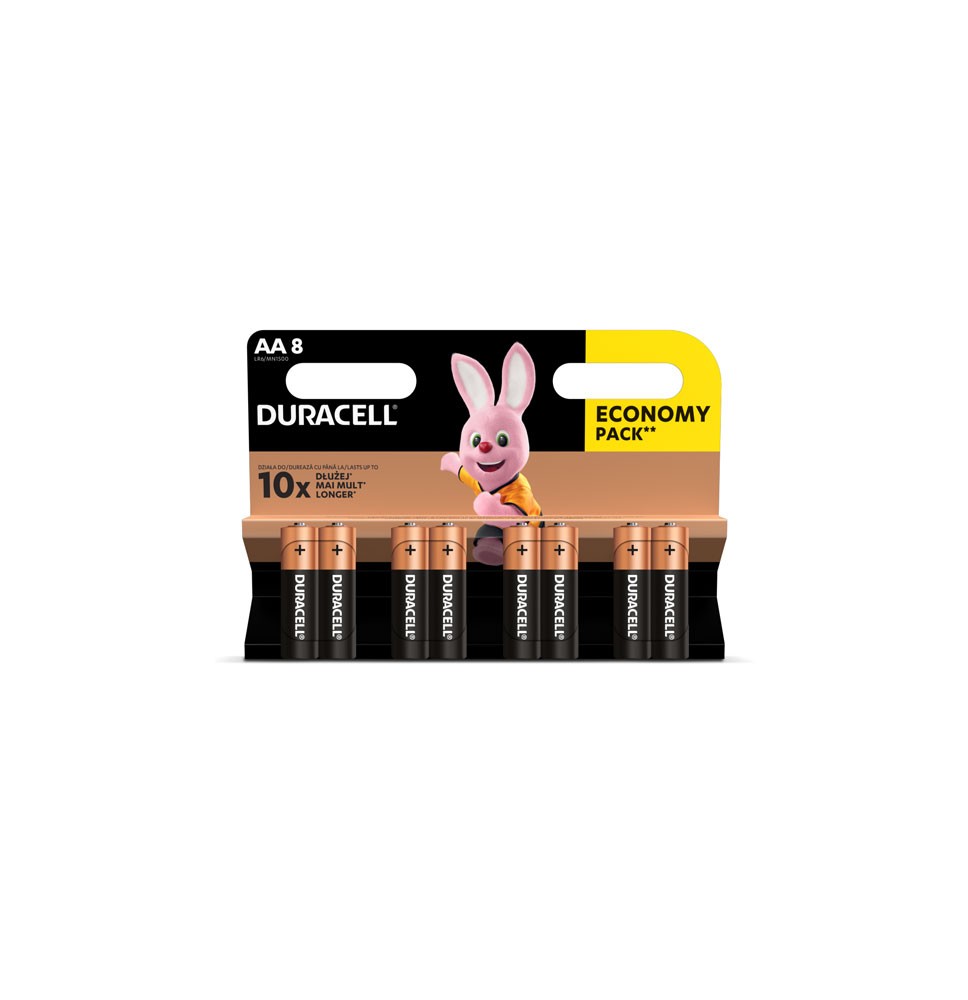 Baterijos DURACELL AA, LR6, 8vnt