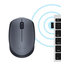 Logitech M170 Belaidė pelė, RF Wireless, 1000 DPI, Grey/Black