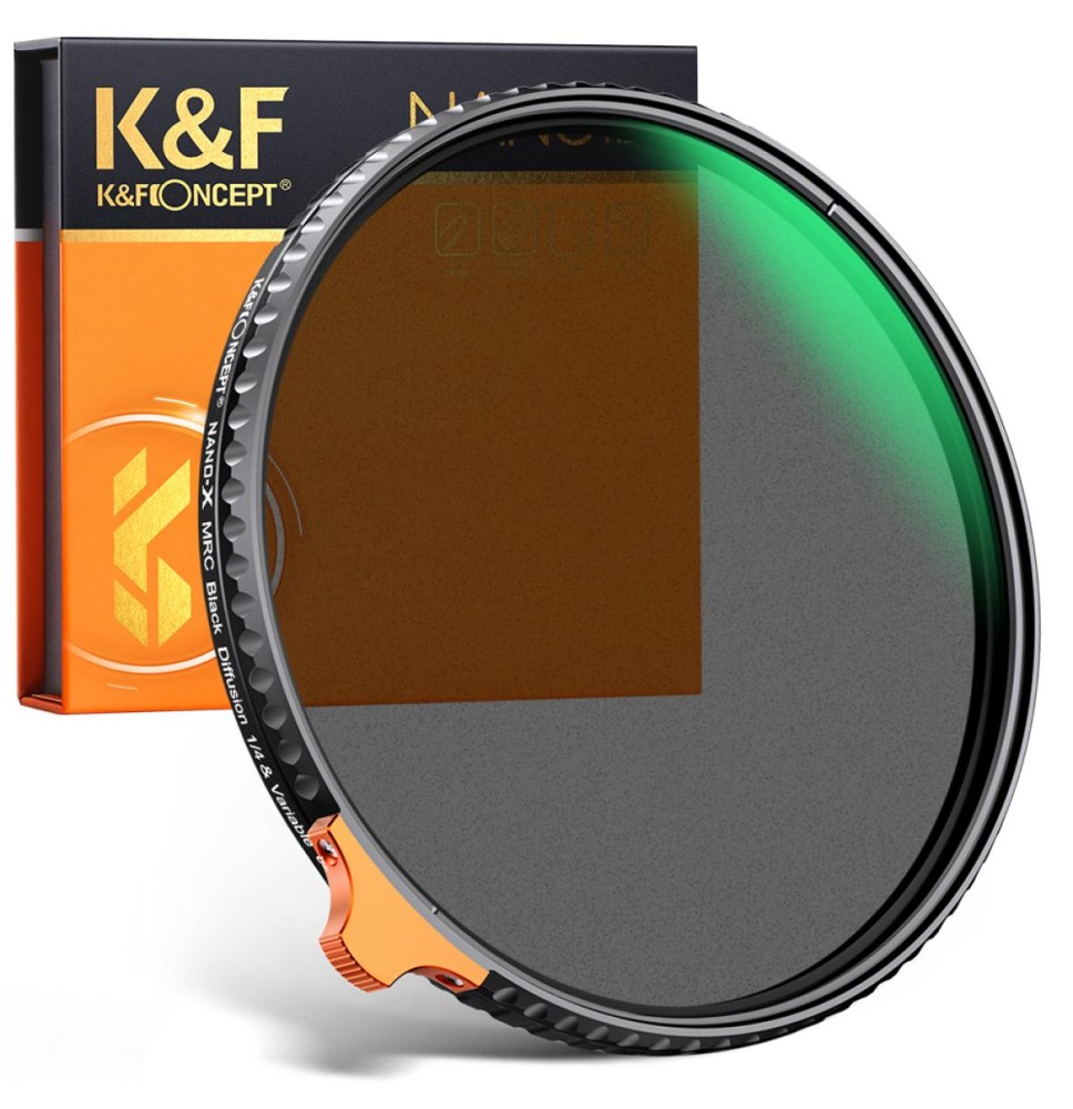 K&F Concept 52mm Black Mist 1/4 and ND2-ND32 (1-5 Stop) Variable ND Lens Filter 2 in 1 with 28 Multi-Layer Coatings - Nano X Ser