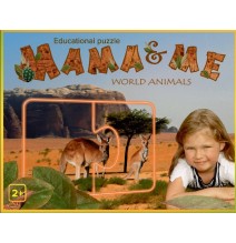 Lavinamoji dėlionė Mama & me, World animals , 2+