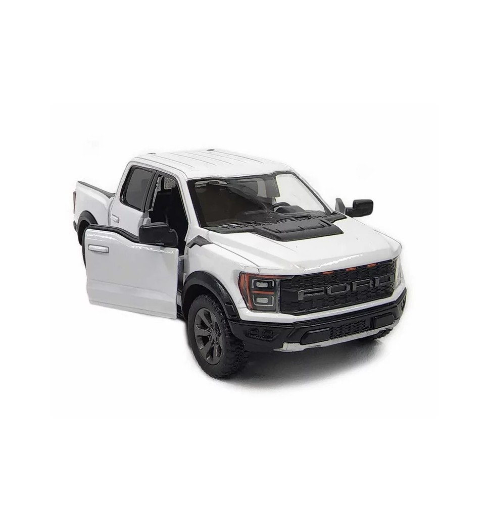 KiNSMART automobilis, 2022 Ford F-150 Raptor, baltas