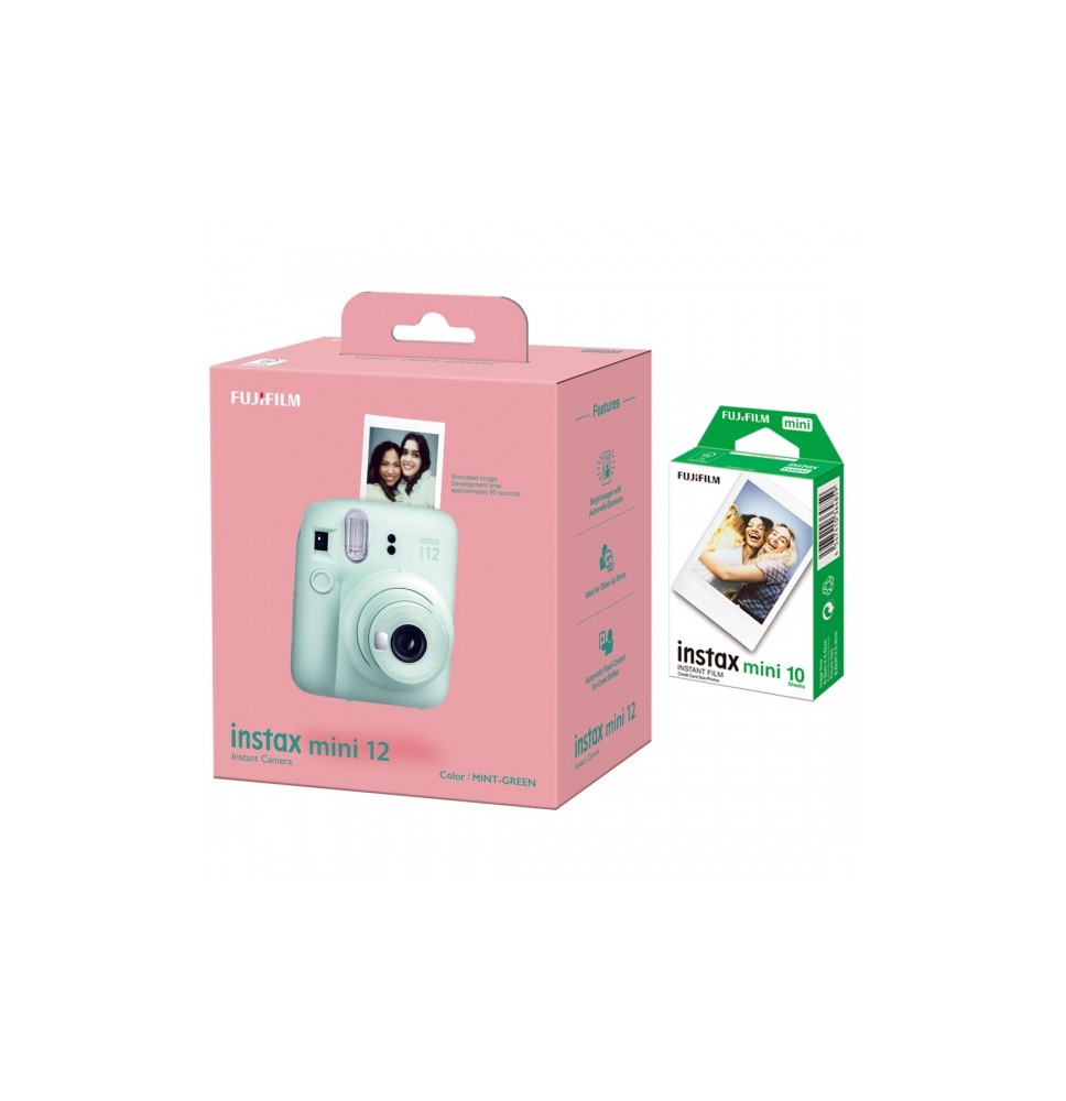 Momentinis fotoaparatas Fujifilm instax mini 12 MINT GREEN+instax mini glossy (10pl)