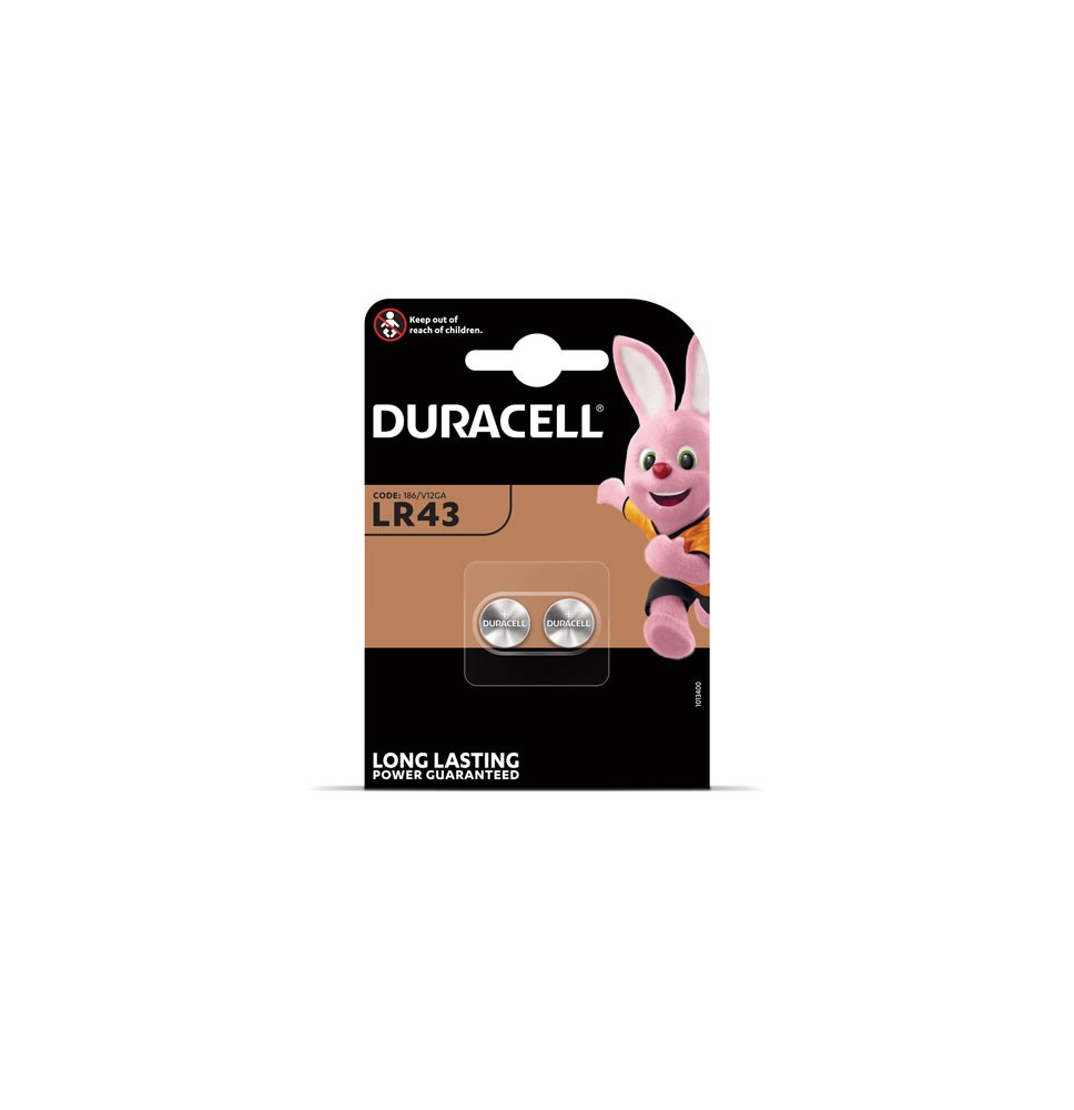 Baterijos DURACELL LR43, 2vnt