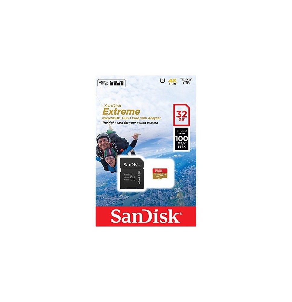 SanDisk microSDXC Action SC 32GB Extr.100MB A1 SDSQXAF-032G-GN6AA